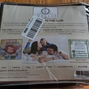 LuxClub 4 PC Sheet Set Sheets Deep Pockets 18" KING Light BLACK NEW